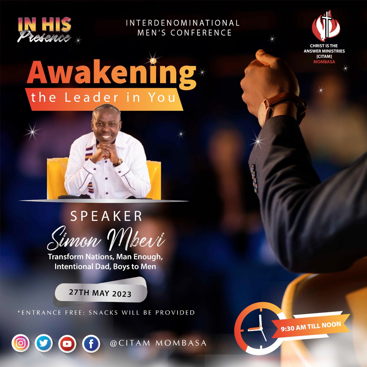 Men above 18years. You don't want to miss this.