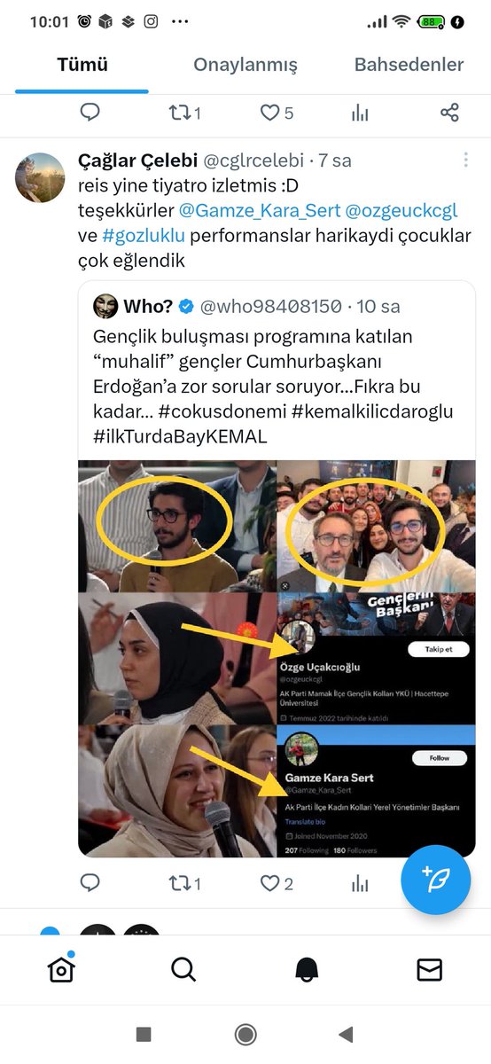 Gamze_Kara_Sert's tweet photo. Dün gece yayınlanan Cumhurbaşkanımızın gençlik proğramında bu tarz görseller paylaşarak soruyu soranın ben olduğum iddiasıyla algı,karalama yıpratma kampanyası başlatılmış soruyu soran ben değilim paylaşanlar ile ilgili adli soruşturma başlatılmıştır https://t.co/dq4yVzJkRZ