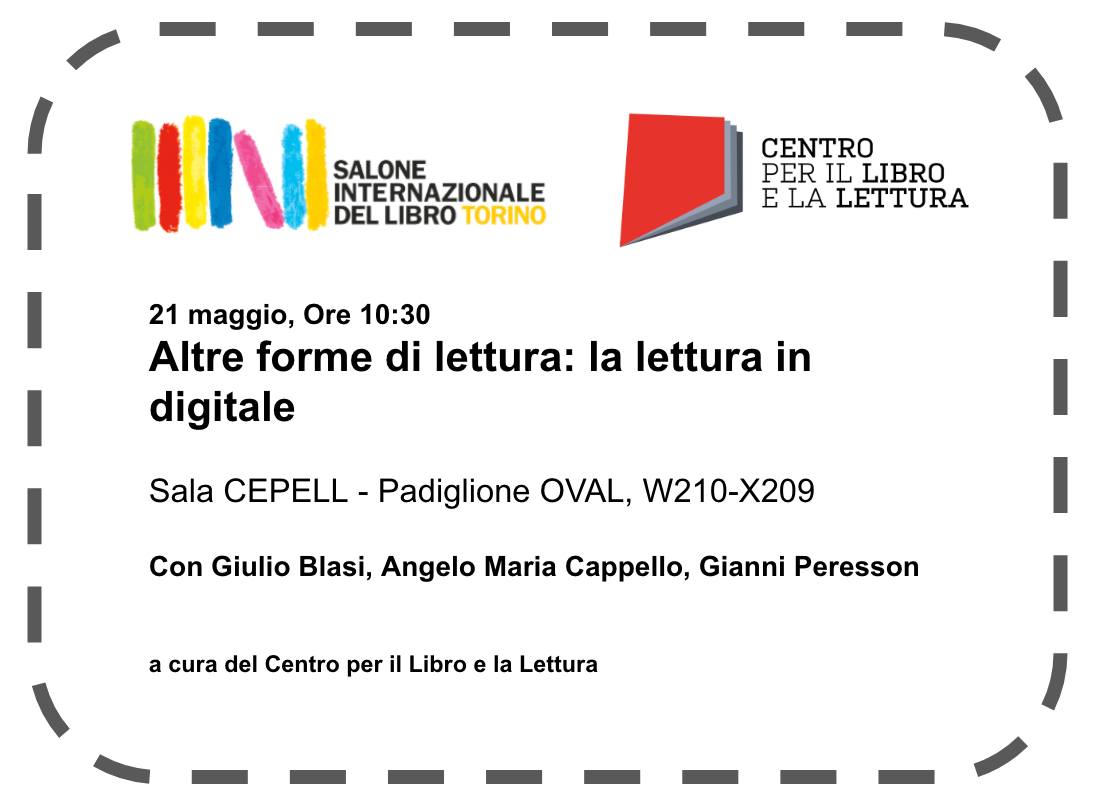 Promemoria: dal 18 maggio ci trovate al <a href="/SalonedelLibro/">Salone Libro Torino</a> impegnati - in particolare <a href="/GiulioBlasi4/">Giulio Blasi</a> 🥰 - in parecchi eventi su biblioteche, editoria e lettura. I dettagli nelle immagini: