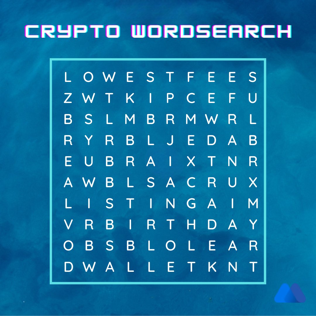 Hey Twitter, can you find these crypto-related words hidden in the puzzle:  🧐 10 winners will be picked to get $10! 🔥 MEXC, Listing, Wallet,  LowestFees, Birthday, Trade To participate: 1️⃣ Follow @