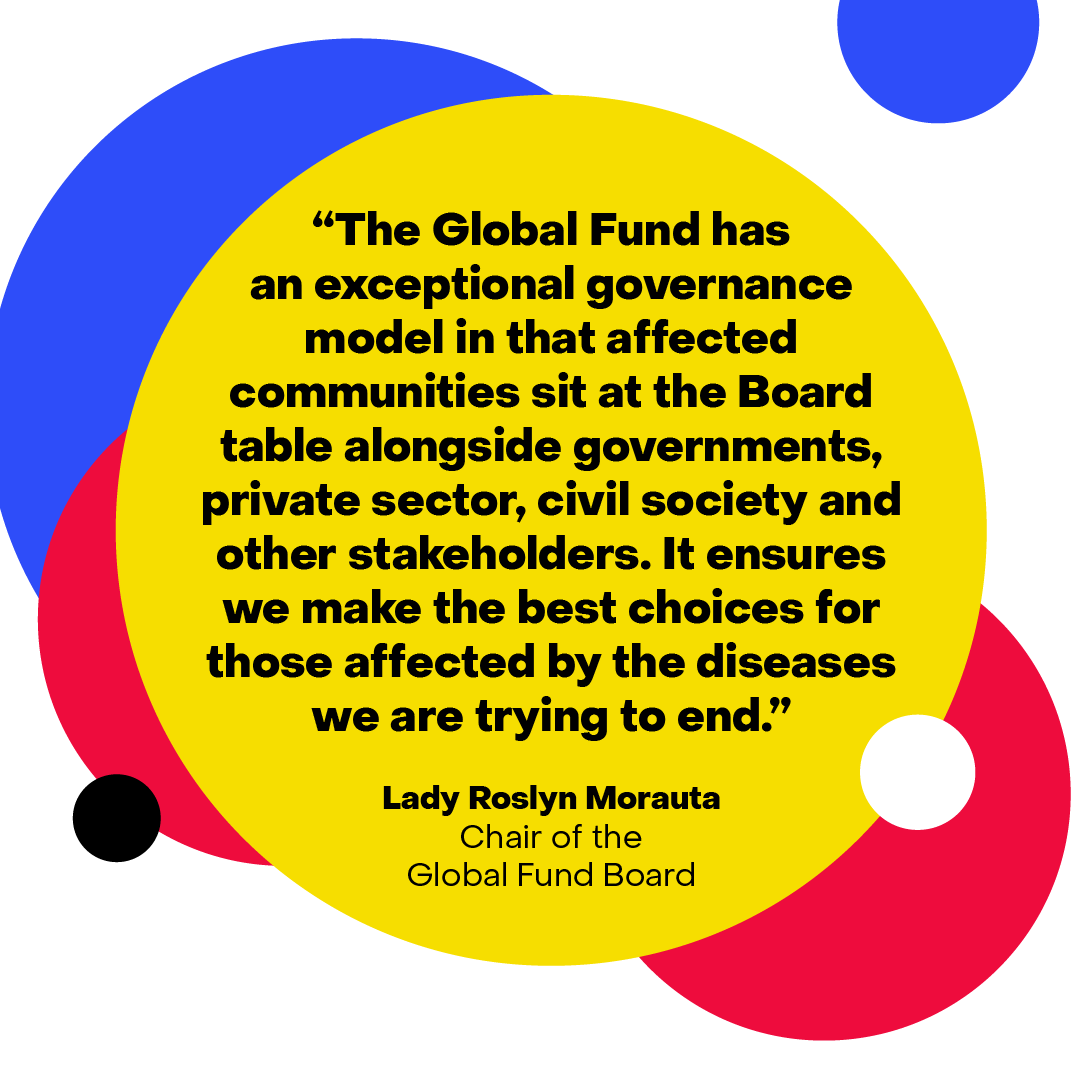 GlobalFund's tweet photo. The @GlobalFund is pleased to welcome Lady Roslyn Morauta as the newly selected Board Chair. 

Lady Morauta is the Global Fund’s most recent Vice-Chair and a steadfast champion of health, HIV programs, gender issues, human rights and working with civil society organizations. https://t.co/4uw76OiBCS