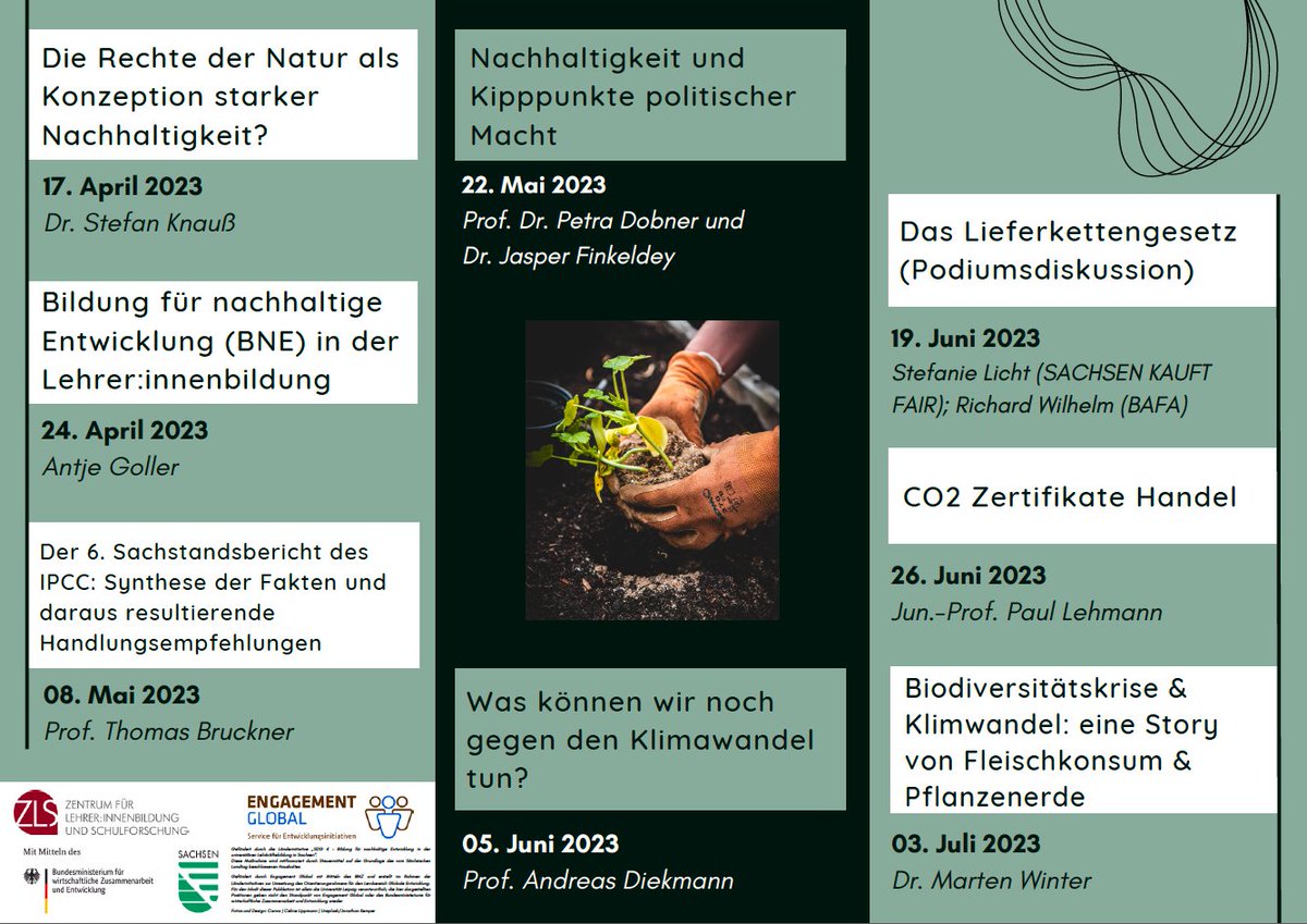 FinkeldeyJasper's tweet photo. Veranstaltungshinweis: In 10 Tagen spreche ich mit Prof. Petra Dobner über den Zusammenhang von Nachhaltigkeit und politischer Macht an der @UniLeipzig:Wann werden Kipppunkte der Macht im Anthropozän erreicht? Welche möglichen Nachhaltigkeitsregime führen aus der Krise? https://t.co/YAfYjWIexw