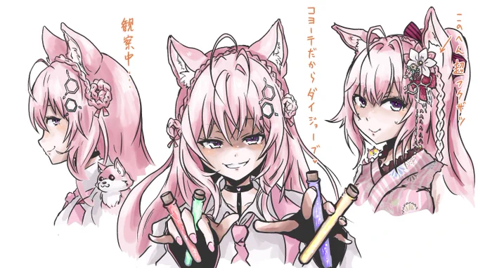 4コマ始める前に練習してた いろクロコヨーテ(再掲  #さかまた飼育日記 #こよりすけっち #いろはにも絵を