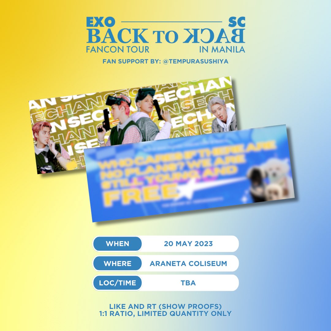 tempurasushiya's tweet photo. ✨ EXO SC BACK TO BACK FANCON TOUR IN MANILA FAN SUPPORT 🐤

will be giving away these sehun and sechan banners on the 20th!

— like&amp;rt (show proofs)
— limited qty 
— exact details on d-day !

#EXOSCinManila #EXOSCinMNL #EXOSC_BackToBack https://t.co/88ONSqERGJ