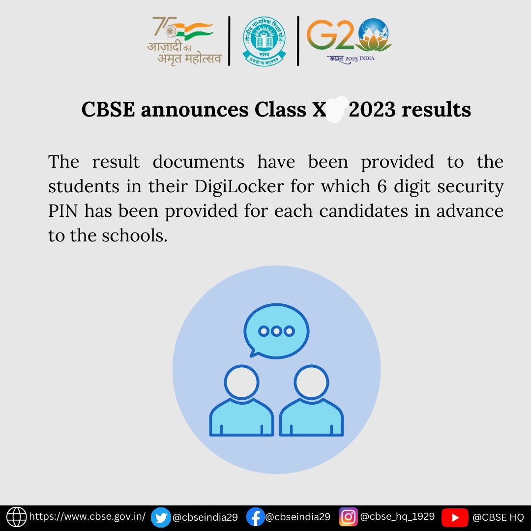 #CBSE declares Class X Result 2023

Link: cbseresults.nic.in/class_x_2023/C…