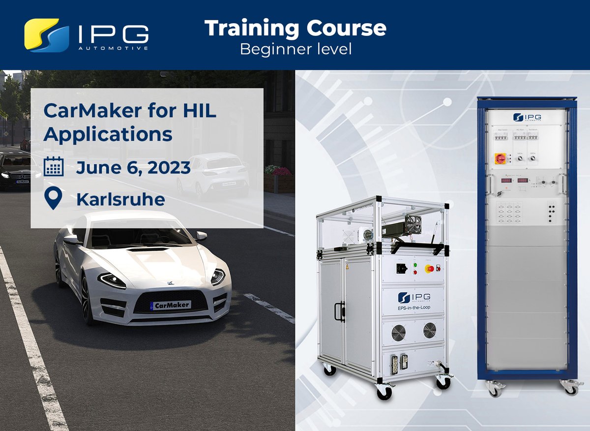 Are you an engineer who develops and validates control units or are you working with #HardwareintheLoop #simulation?
Good news! We are hosting our next #trainingcourse “#CarMaker for #HIL Applications” on 🗓️June 6, 2023. Register right now: lnkd.in/ewpeYHFf
#beginners