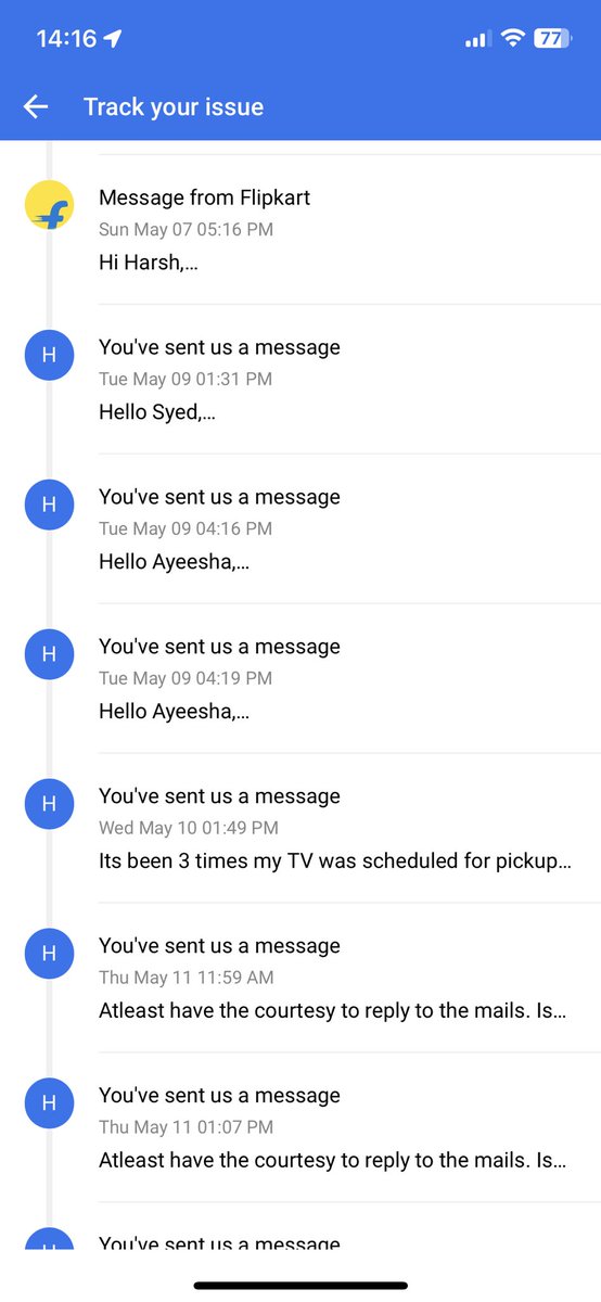 harsh_pareek's tweet photo. Why is no one replying or calling back from your team @flipkartsupport @Flipkart https://t.co/ycjBbWxdYb