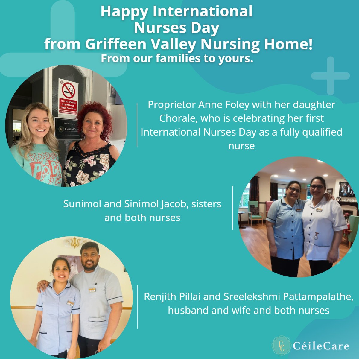 Happy International Nurses day from us all at Céile Care. Our member home Griffeen Valley Nursing Home will be proudly celebrating today as being family run and operated by excellent nursing staff! #familyownedandoperated #internationalnursesday #ceilecare #griffeenvalleynh