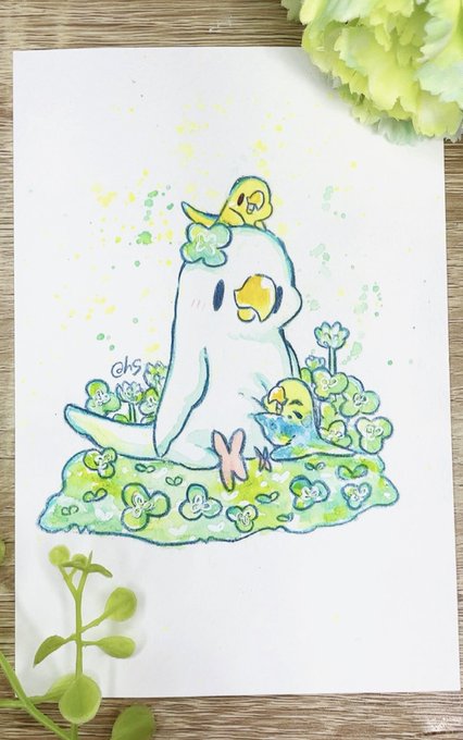 「clover sitting」 illustration images(Latest)