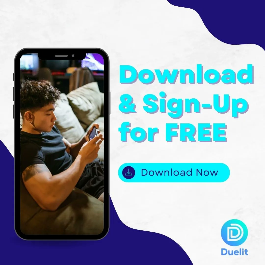 #Download the application and #create your account. 📲 It’s COMPLETELY #FREE! 🤯

Visit duelit.com to #learnmore.

#duelit #mobilegaming #appdownload #gaming #gamers #prizes #win