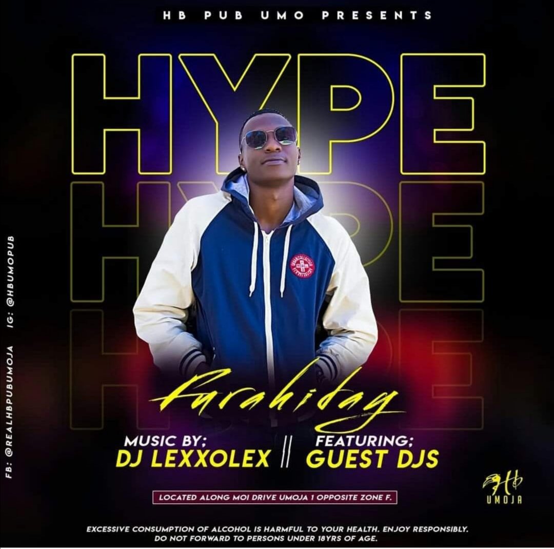 Sherehe Alert⚠️
Hype Furahidays <a href="/hbumopub/">Hb Pub Umo</a> 
#JustMusicProject #BickonArtBishop