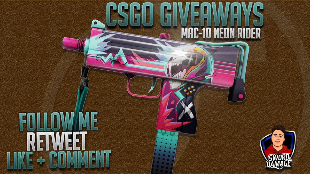 SwordDamage's tweet photo. 🎁🔥 MAC-10 NEON RIDER 🔥🎁

To Enter:
✅-Retweet &amp; Follow
@SwordDamage

✅-Subscribe &amp; Like: https://t.co/ThtbAwhdES

%10 DEPOSİT CODE: A3ZCX6RMC8MV
https://t.co/AFkbzB7v8G

previous giveaway winner is at the end of this video
#CSGO #CSGOGiveaway https://t.co/UPqv0BIbZx