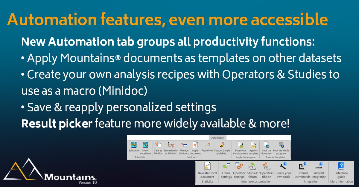 _DigitalSurf's tweet image. Ready to save even more time on your #dataanalysis? 👇👇Coming in Mountains® 10
#software #analysissoftware #surfaceimaging #SPM #microscopy #SEM #profilometry #metrology #spectrometry #lightmicroscopy #automation