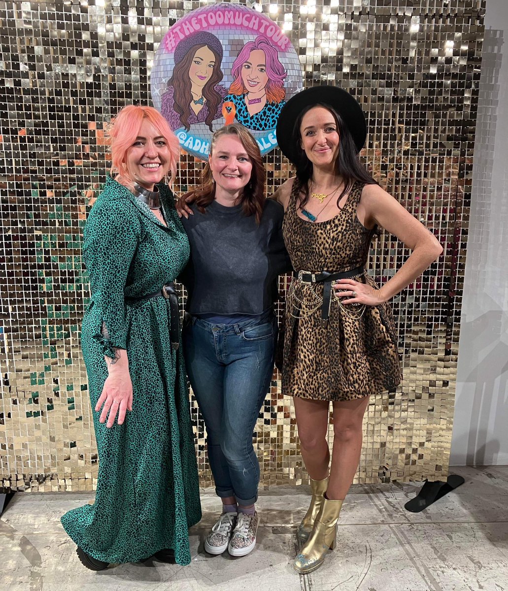 EmmaSeaney's tweet photo. Enjoyed learning more about ADHD (in women) last night at the “Too Much” Tour for @adhdasfemales held in London. Pleased to meet the lovely hosts afterwards too @dawnisadhdaf &amp; @lauraisadhdaf 🥰 #adhdinwomen #adhd #adhdaf https://t.co/6ud0NLbjjj