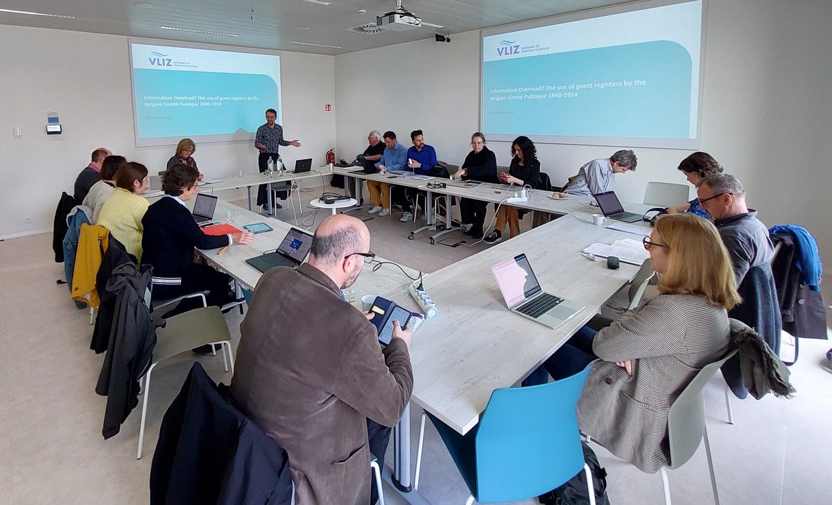 VLIZnews's tweet photo. Workshop on ‘Hotels and the Registration of Travellers, Migrants and Tourists’ by #VLIZ, @UrbanhistoryUA &amp; @uofg. Historical perspective on how travellers registration systems in hotel sector targeted migrants and 'business and leisure travellers’ differently. #Migration #History https://t.co/qBtC6dKiPl