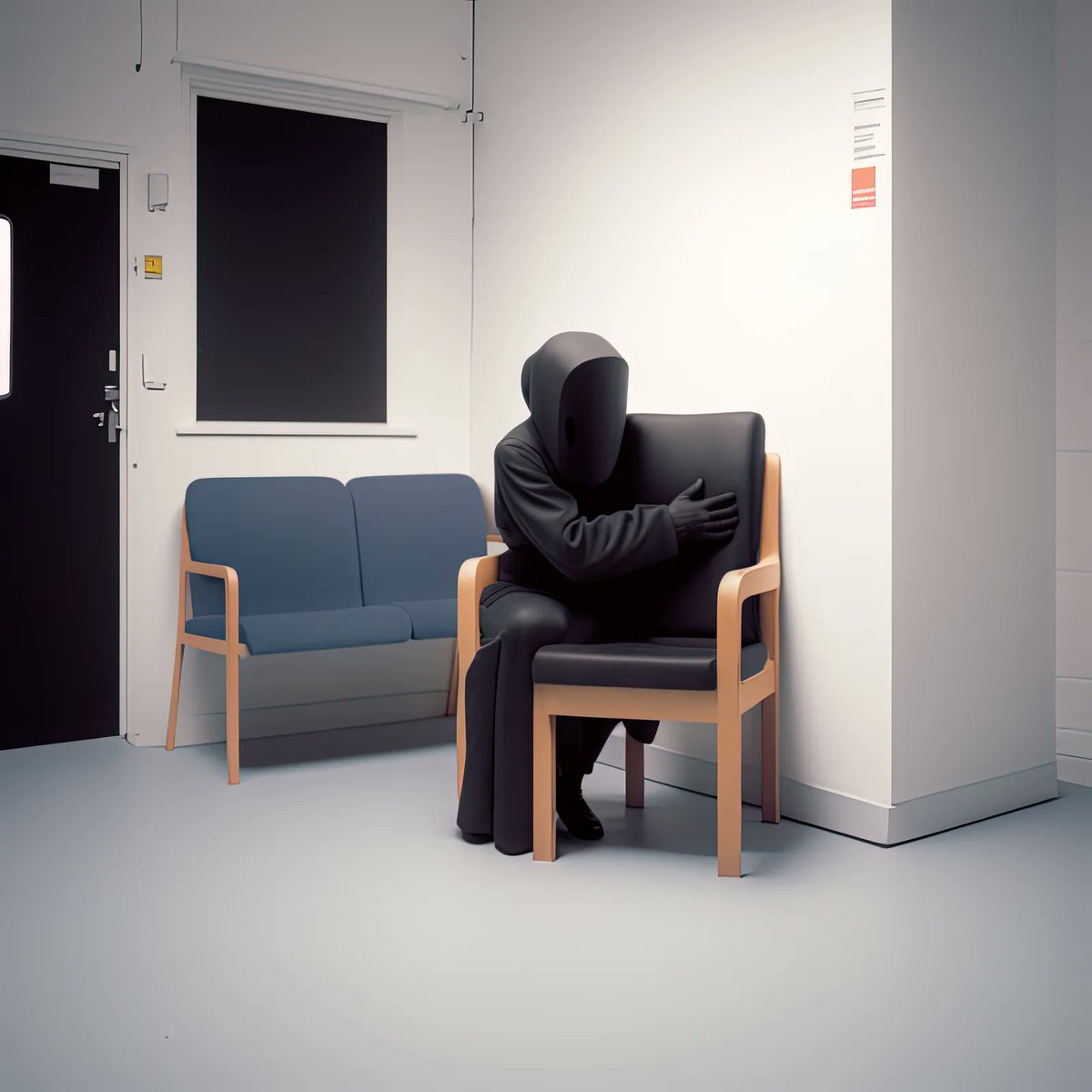 sitting solo chair locker indoors faceless pants  illustration images