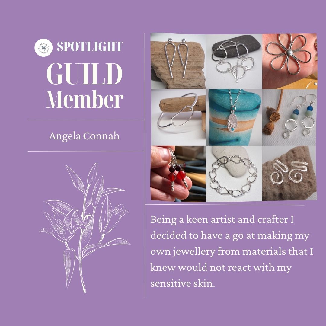 ArgentiumSilver's tweet image. We love our guild members and are excited to introduce you to Angela Connah. Be sure to follow her on social media @arcjewellery #beamember #argentiumsilverguild #createrscreate
