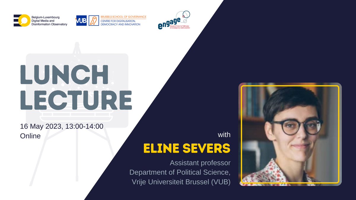 Edmo_Belux's tweet image. For the third EDMO BELUX #LunchLecture on Tuesday 16 May, we are happy welcome @ElineSevers (@POLI_VUB) as our guest speaker. And we&apos;ll talk about truth(s) 👀

Sign up now 👉 belux.edmo.eu/event-edmo-bel…