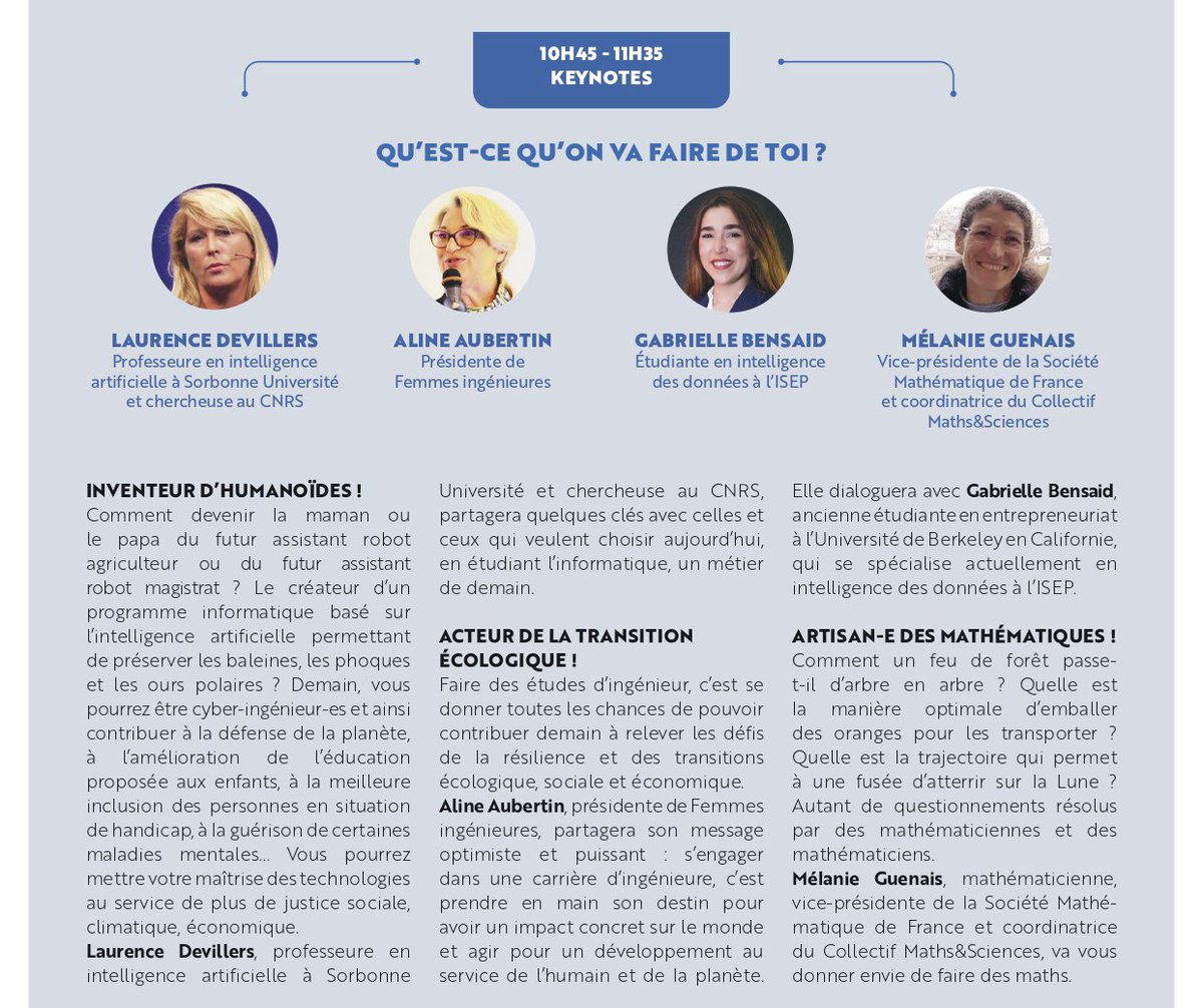 EnjoyDigitAll's tweet image. (#WoGiTech / #Sistemic) Dans ce live-tweet ⬇️
🔑 @lau_devil partagera quelques clés à celles et ceux qui veulent étudier l’informatique 
💌 @aubertinaline et Gabrielle Bensaid partageront ensemble un message puissant 
🧮 Mélanie Guenais va vous donner envie de faire des maths
