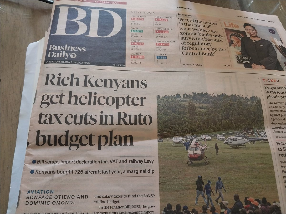 EAukot's tweet photo. If this doesn't annoy you, my fellow Kenyans, then I don't know what will.
1. The rich get tax cuts to buy fancy helicopters;
2. Meanwhile, the struggling Kenyan is told to contribute 3% to a ghostly 'hustlers' mortgage. This must be fought to the hilt
What balderdash is this? https://t.co/Tloq1M3EU6