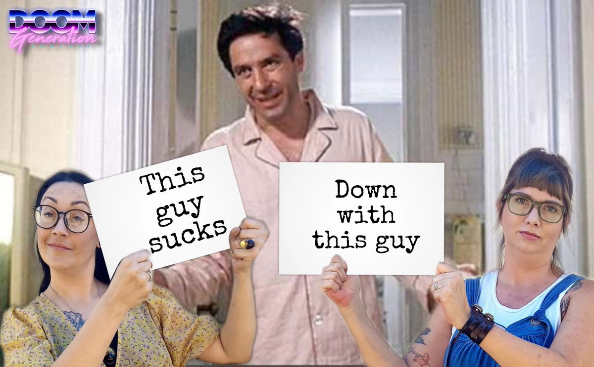 UGH, this Guy! 

Trade ties with us tomorrow, try not to lose your sight, and listen in to Rosemary's Baby

Up next on Doom Generation
