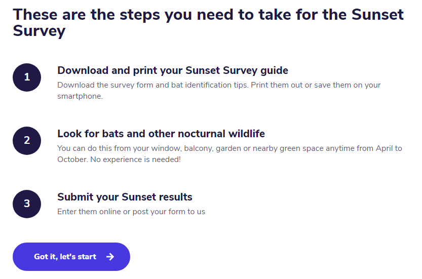 _BCT_'s tweet photo. One week to go for the #SunsetSurvey weekend (19-21 May) to begin! This is such a fun survey to take part in and you don't need any equipment or past experience! Easy as 123! https://t.co/oJcnTgv0xT https://t.co/9oYZdcb5YE