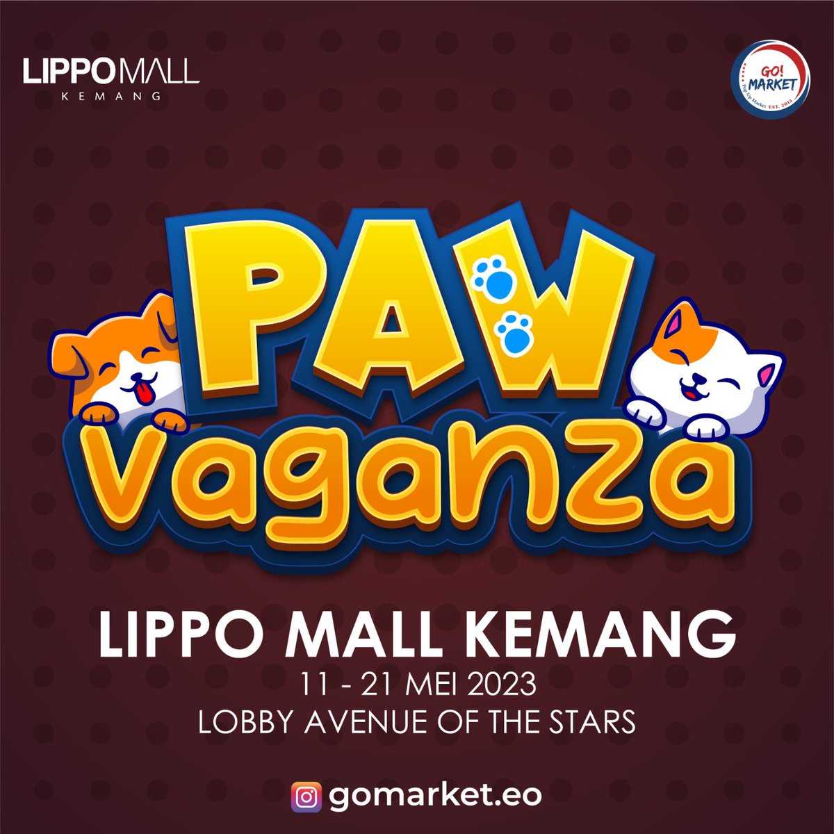 Now Open - Paw Vaganza ✨

Yuk para pawrents waktunya berburu pet kesayangan dan perlengkapan pet dengan varian dan promo menarik. Jangan sampai ketinggalan pawrents SoulmateLMK! 🥰

#PawVaganza #Pawrents #LippoMallKemang