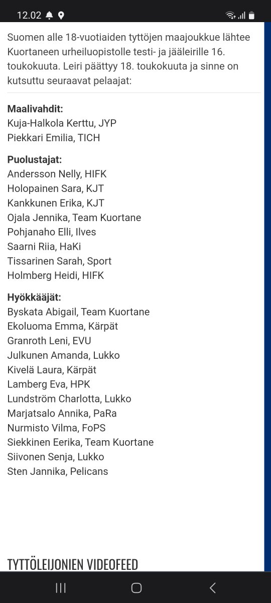 Hieno huomata, että työ nuorten pelaajien kanssa on tuottanut mahdollisuuksia Leijonapolulle. #leijonapolku #tyttöleijonat
#lukko

leijonat.fi/index.php/maaj…