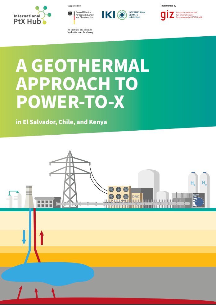 Power-to-X a Potential Catalyst for geothermal energy? An interesting study on Power-to-X production using #geothermal energy in El Salvador, Chile and Kenya. Mannvit, GTN, and Gefn wrote the new study for GIZ. Report available at👇 mannvit.com/news/geotherma… 
#efuel #GreenHydrogen