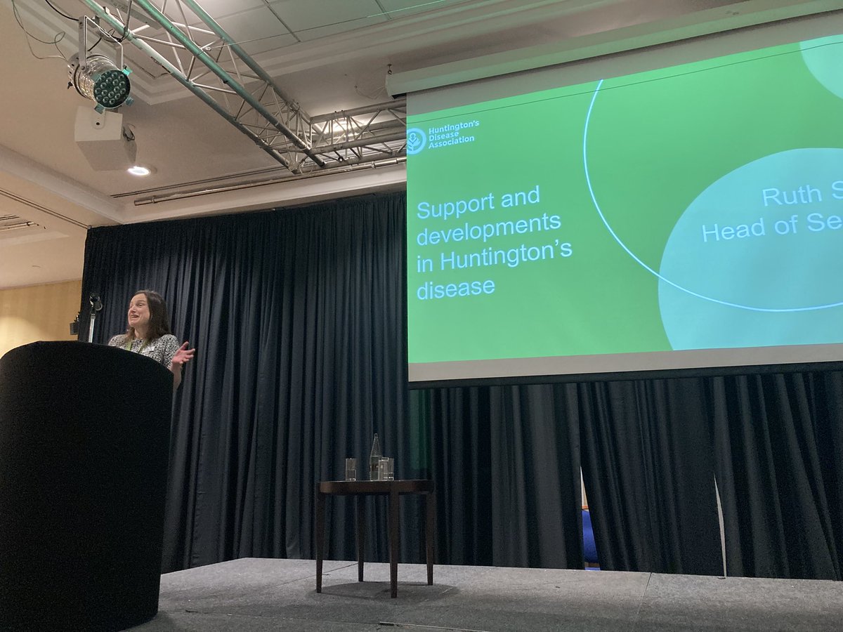 DukeLynsay's tweet photo. Ruth Sands tells us all about the work of the Huntington’s Disease Association. Supporting 6000 people in the UK. #HDstudyday23 #walkergatepark @CNTWNHS #neurorehab https://t.co/yb2oNSS0xd
