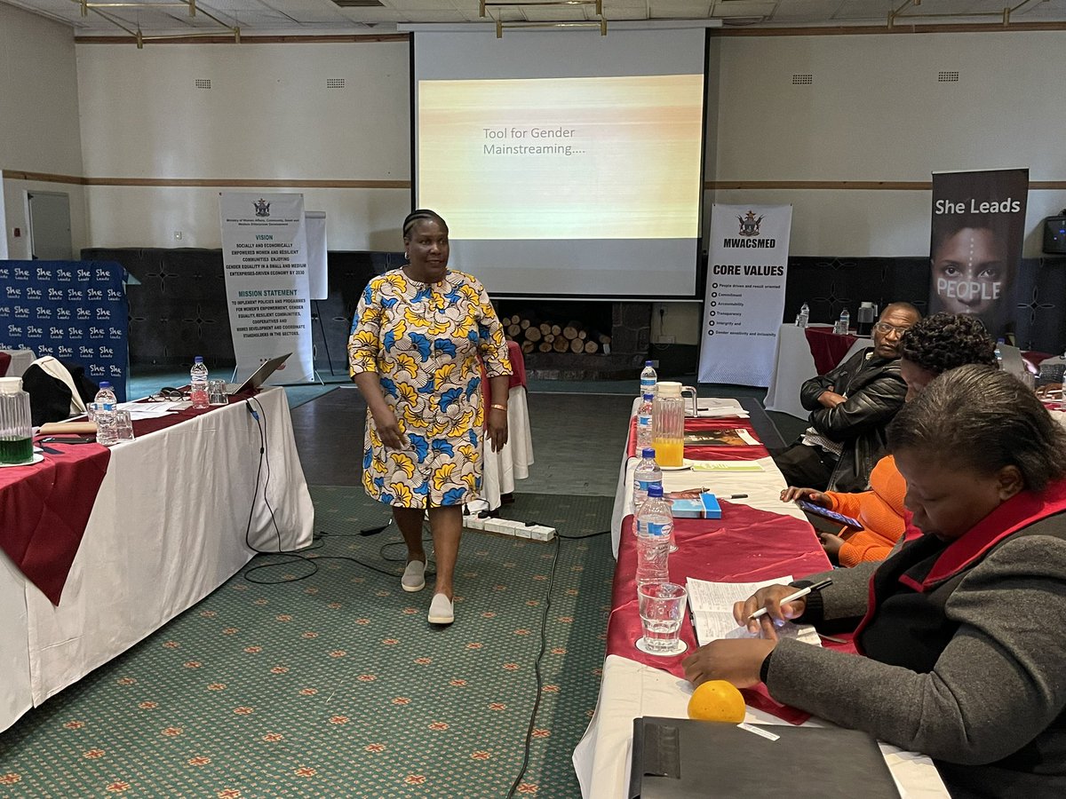As the day progresses, Directors have started a discussion on the interventions that can be taken within the different Ministries to adress women's strategic needs.
<a href="/IrlEmbPretoria/">Irish Embassy Pretoria</a> 
<a href="/euinzim/">EU Delegation to Zimbabwe 🇪🇺</a> 
<a href="/mwacsmed/">Ministry of Women Affairs_Zw</a> 
#WomenUnlimitedZW