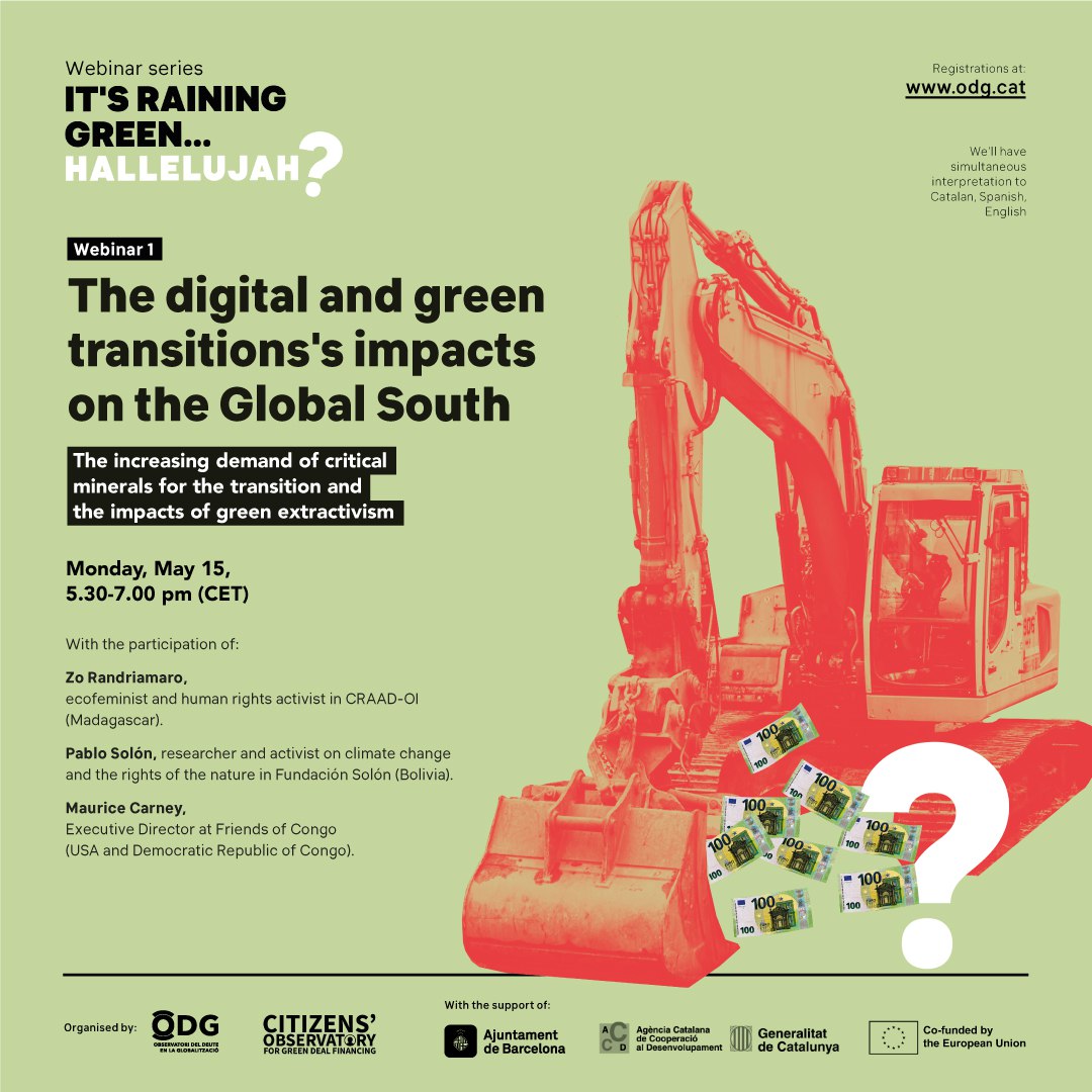Counter_Balance's tweet image. How will the EU switch to using only green energy?🔋

What effect will this have on Global South communities?

And what is #GreenExtractivism?

Join @twitt_odg for the first #ItsRainingGreen webinar at 17:30 CET on 15/05 to find out👇
us06web.zoom.us/webinar/regist…