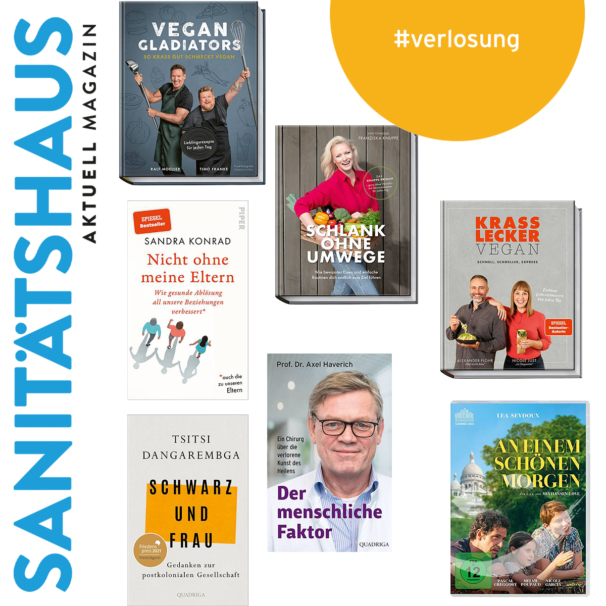 s_aktuell's tweet image. 👨‍🦱🍀🤩 #VERLOSUNG 🤩🍀‍👩‍🦱

Bis 22.5. #verlosen wir unter allen Teilnehmenden, die unsere FACEBOOKSEITE facebook.com/sanitaetshausa… + Beitrag LIKEN 💥 diese Bücher und Filme von: #Quadriga (@bastei_luebbe), @piperverlag ,#BeckerJoestVolk + @Weltkino

#Gewinnspiel 🍀