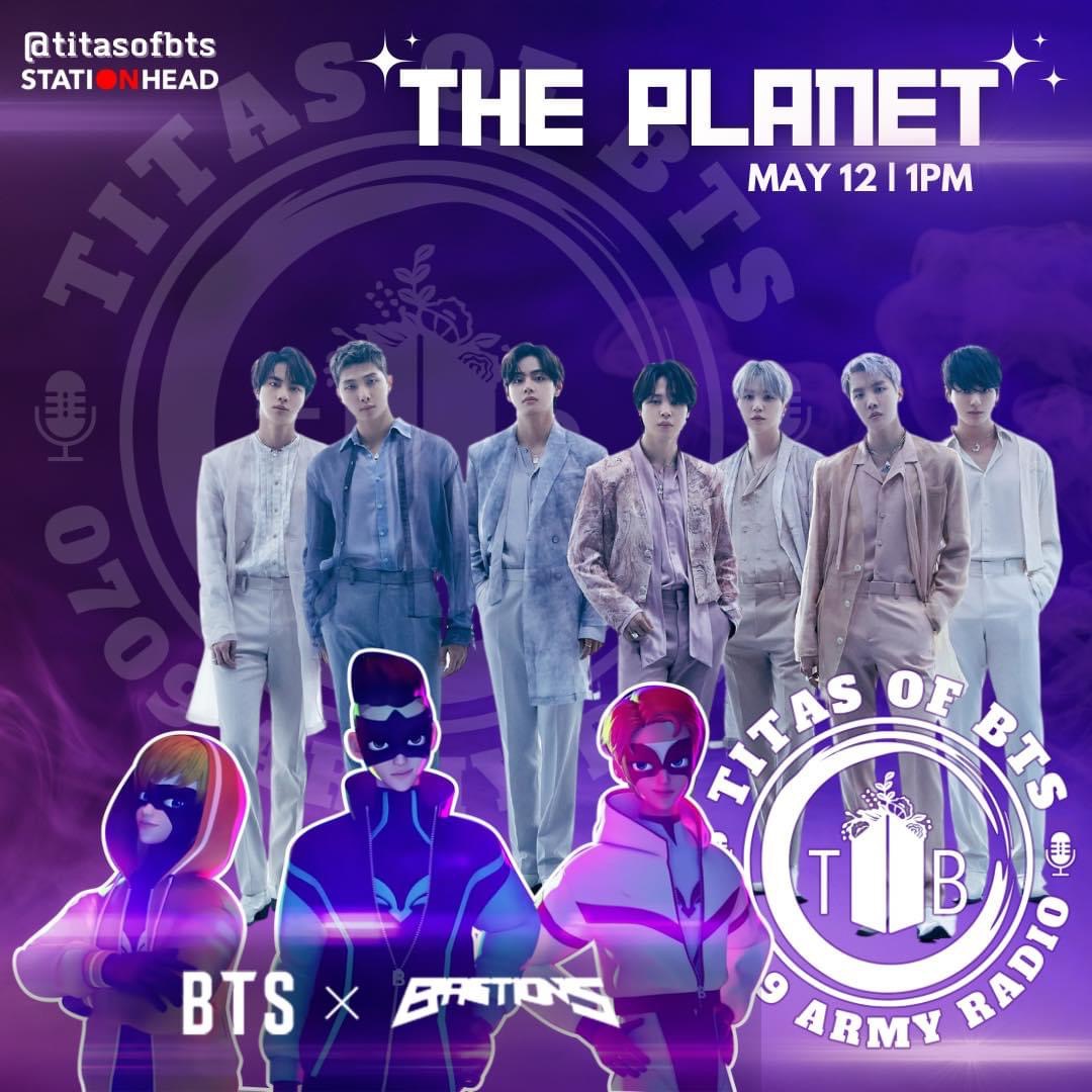 titasofbts's tweet photo. We are landing on The Planet for a streaming party by the TOB 0709 ARMY Radio Crew!
🎧 Join us at 6pm on @STATIONHEAD. We are @titasofbts - your dope old people streaming songs of BTS OT7!
#btsxbastions #tobradio #btsot7 https://t.co/w1P1U7N2BN