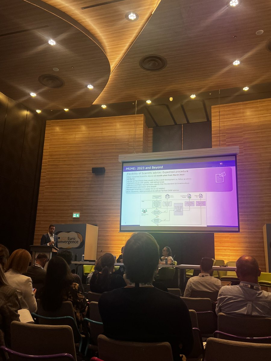 #RAPSEuroconvergence I Putting EMA’a 🇪🇺 PRIME scheme under review by discussing its findings and future directions↗️

🗣Kevin Cunningham, PhD (EMA)

<a href="/EPSA_Online/">EPSA</a>
<a href="/RAPSorg/">Regulatory Affairs Professionals Society</a>