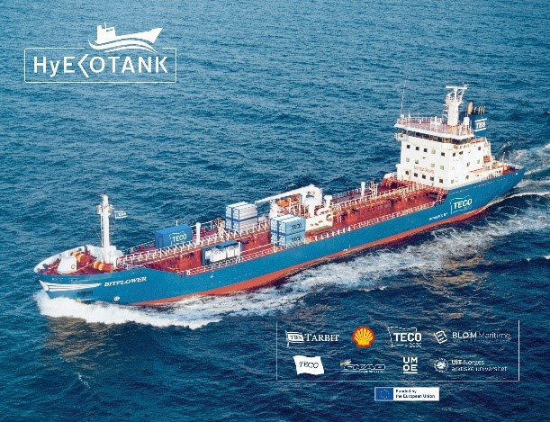 Retrofit solutions are urgently needed to waterborne transport and reach the reduction of GHG emissions. HyEkoTank project proposes a retrofit solution of a 2.4 MW hydrogen fuel cell system onboard M/V BITFLOWER, approx. 6500 DWT built in 2003.

#fuelcells #shipping #hydrogen
