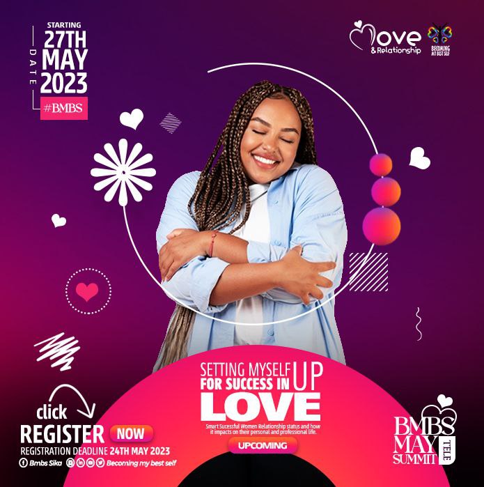 BMBSelf's tweet photo. As women, we need to discuss the issues of love and relationships and how they impact on our personal and professional lives.
๐๐๐๐๐๐๐๐ ๐๐๐ (https://t.co/3NPuP6BzKE)
#BeMyBestSelf #Relationships #SmartWomen #Successfulwomen #TeleSummit #BMBS #love https://t.co/SumckxwWUY