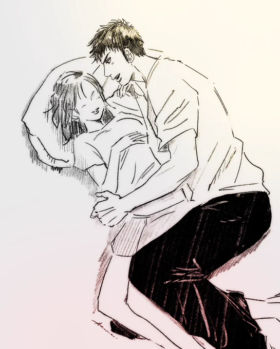 ※mti,夢主あり  だだのいちゃいちゃ落書き  #SD夢 #SDプラス