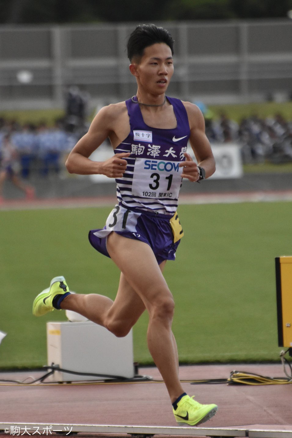 日駒　陸上 【第102回関東学生陸上競技対校選手権大会】 ◇ 男子2部 5000m予選 1組 5着 #安原太陽 (地4)  14:08:98 決勝進出です‼️ 決勝は14日（日）14:05開始予定です✨️ #駒大 #コマスポ #駒大陸上部 #駒澤大学 #男だろ  #藤色のタスキ #駒大スポーツ ...
