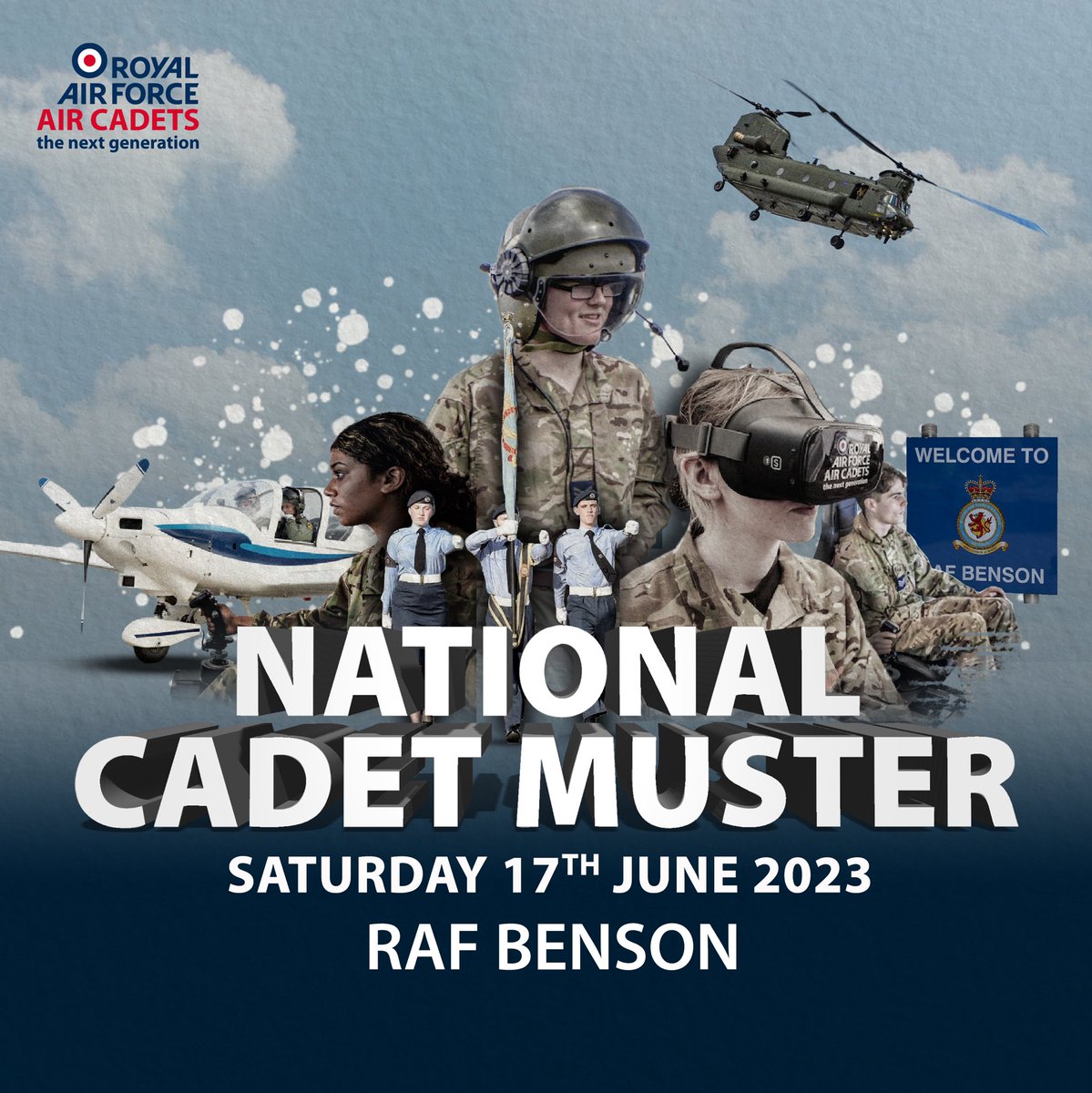 Attention Cadets! Don't miss out on this year's muster at RAF Benson on June 17th! Bid now on Cadet Portal for your chance to participate in Air Experience Flying and interactive RAFAC activities. Contact your Squadron staff for details. #RAFAC #rafacmuster23 #aircadets'