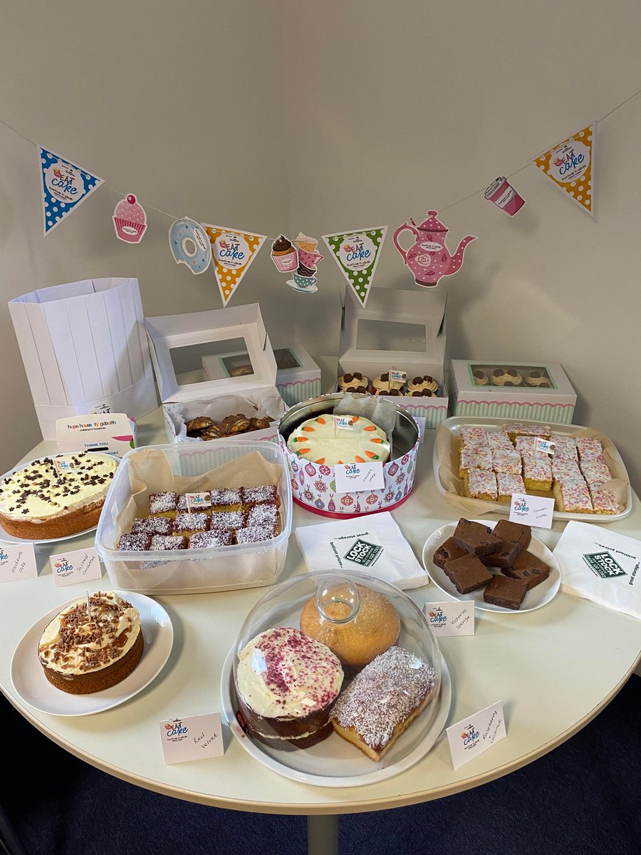 lockstockbiz's tweet photo. We are ready for a day of CAKE π°
If you are passing and you fancy a slice for a price pop into the office we have plenty!! π€£
All donations go to Hope House & Ty Gobaith an amazing charity doing amazing things π€©@HHTGHospices
#letseatcake #hopehousetygobaith #charity #donations https://t.co/YiarwNZR76