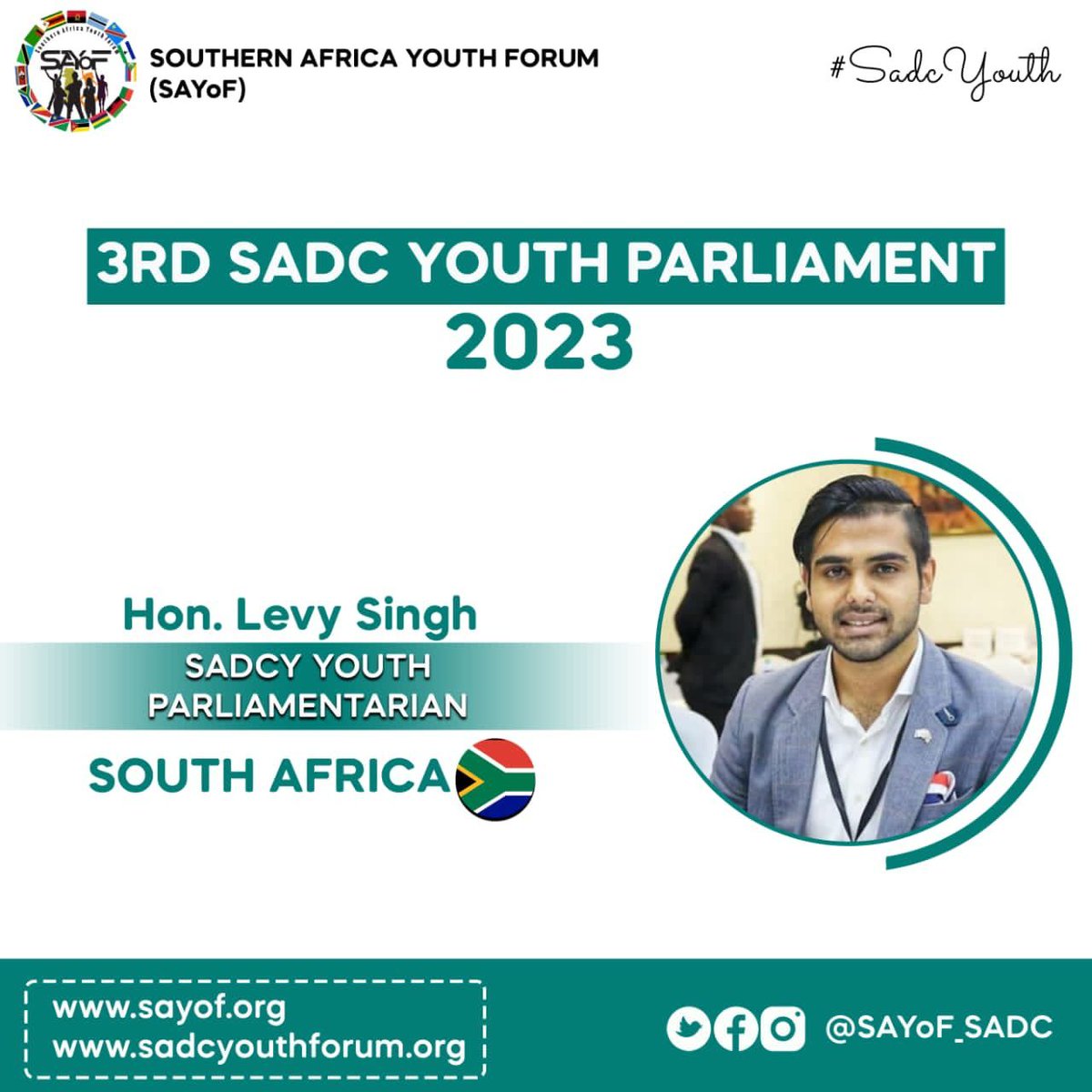 We are proud to announce that @LeviSingh6  , our SRHR Africa Trust Regional Policy Officer, has been selected as the South African Youth Parliamentarian representative! #YouthLeadership #PolicyAdvocacy