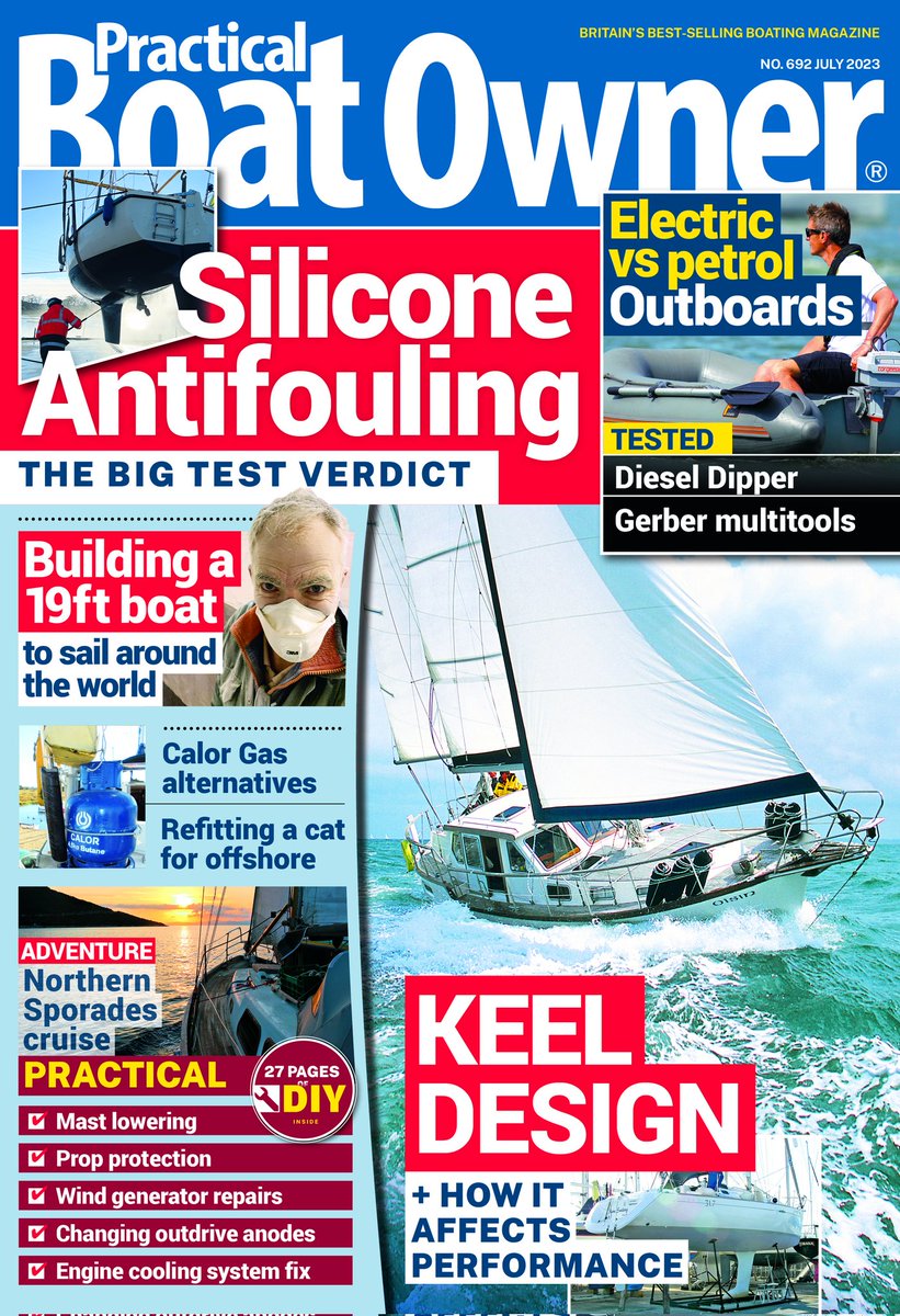 crusoesgirl's tweet photo. The new issue of Practical Boat Owner has hit the newsstand. Lots packed into this issue, including our thorough test of silicone antifouling and how keel design affects boat performance, plus an interview with Adam Waugh on building his 19ft boat for the 2025 Mini Globe Race https://t.co/2gJld0rqIa