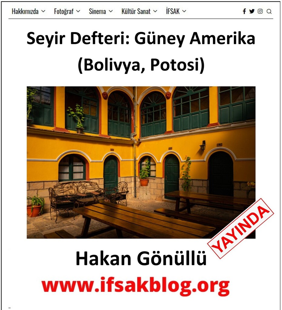 Yeni yazı yayımlandı! 

Hakan Gönüllü “Seyir Defteri: Güney Amerika (Bolivya, Potosi)” yazısıyla İFSAK Blog’da. Yazının devamı için : bit.ly/3pu7Kjp

“Potosi, eski gümüş madenleri ile ünlü ve zengin bir şehirmiş. Madenler tükenince zenginler tarafından terk edilmiş. So…