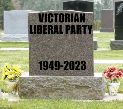 Mike77463289's tweet photo. Thanks to @JohnPesutto & the other grubs in the @LiberalVictoria party room Victoria is now officially a one party state RIP #LiberalVictoria
#IStandWithMoiraDeeming https://t.co/VykFAj2KSh