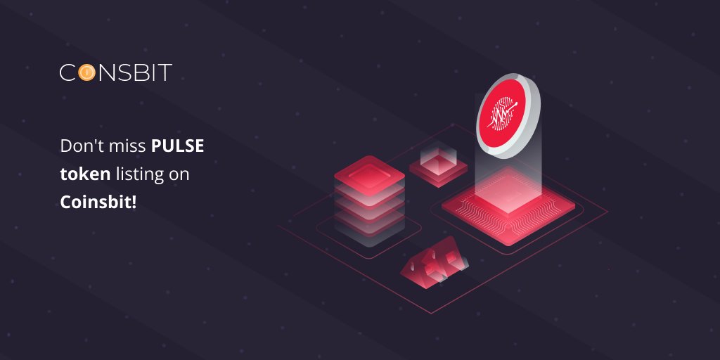 💥 Dear users, we are glad to inform you that PULSE token will be available on Coinsbit on 12.05.2023!

💵 Pair:
PULSE/USDT

✅ To get more info: t.me/coinsbit_annou…

🌈 Stay tuned to get updates and latest news from Coinsbit!

#Coinsbit #Listing #PULSE