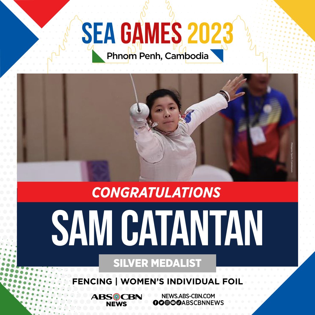 ABSCBN News on Twitter "SILVER FOR PH 🥈🇵🇭 Fencer Sam Catantan