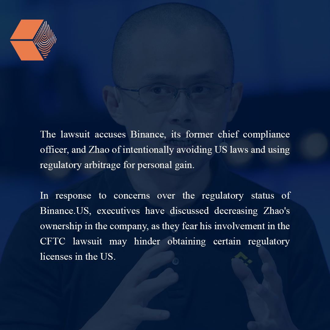 Founder and CEO of #Binance #ChangpengZhao is exploring ways to reduce his #ownership amid a #CFTC lawsuit alleging unlawful operations and #regulatory avoidance.

#crypto #cryptocurrency #cryptoexchange