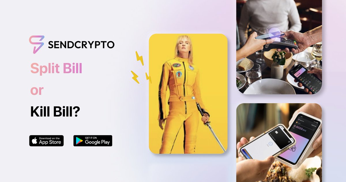 SendCrypto_App's tweet photo. You don’t mess with the Kiddo when it comes to Bill!⚔️
Split the Bill and chill!🪓
➡️With #SendCrypto you can split a bill between your friends AND pay with #crypto!😉
➗We even do the maths for you🤓
#dapp #cryptocurrency #paywithcrypto #web3 #defi #sendc #senders https://t.co/GeHxOlC0Ud