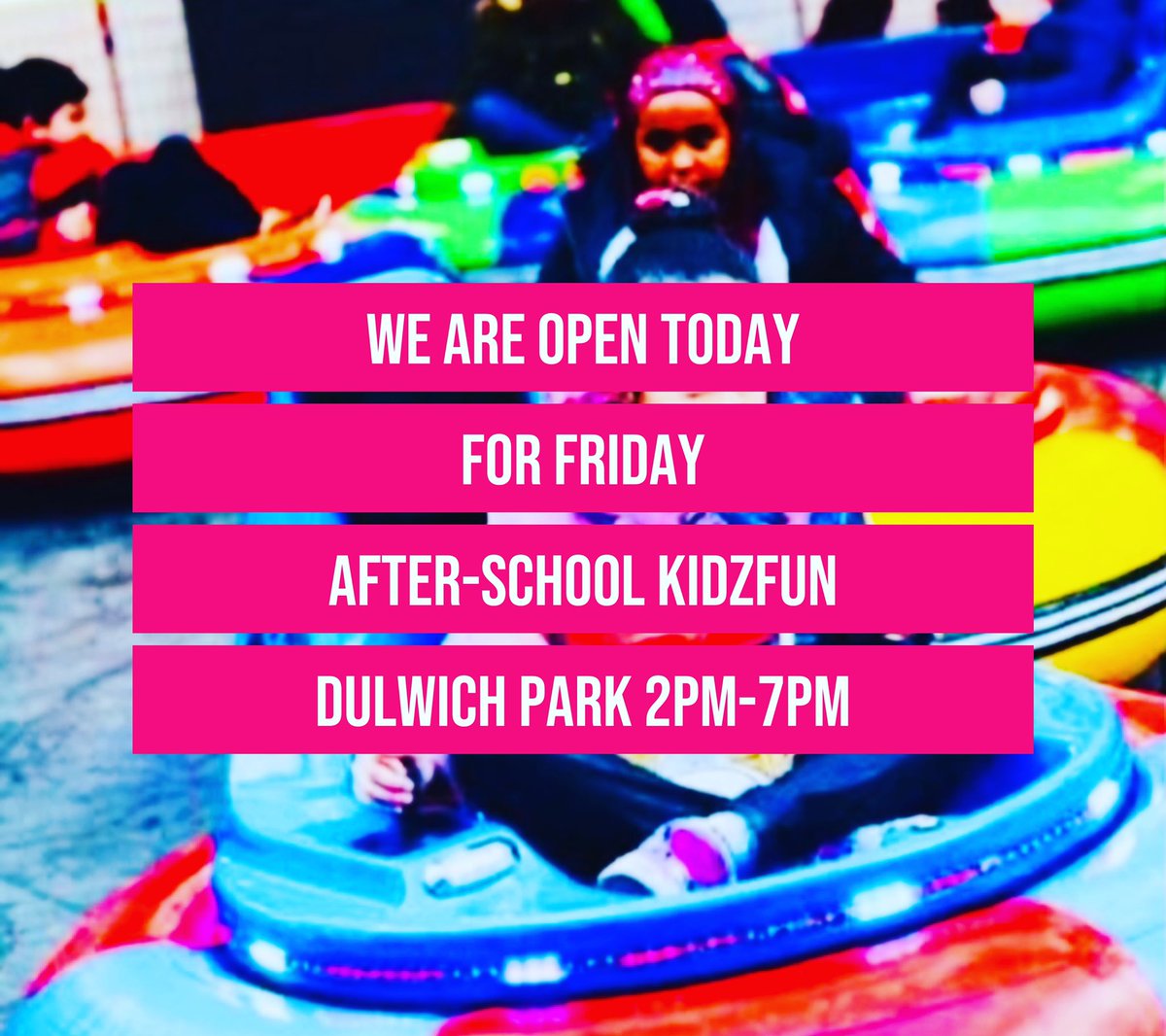 ⭐️⭐️⭐️⭐️⭐️⭐️⭐️⭐️⭐️⭐️
We are opening 2pm-7pm today for After-School KidzFun Dulwich Park, hope you can join us 
⭐️⭐️⭐️⭐️⭐️⭐️⭐️⭐️⭐️⭐️
.
.
.
.
#dulwickpark #ThingsToDoWithKids #afterschoolactivities #eastdulwichmums #dulwichvillage #kidsfuntime #dulwichmums #westdulwich #southwark